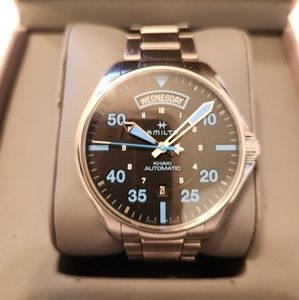 Hamilton khaki Automatic Swiss Made 42mm Aviation Blue Dial